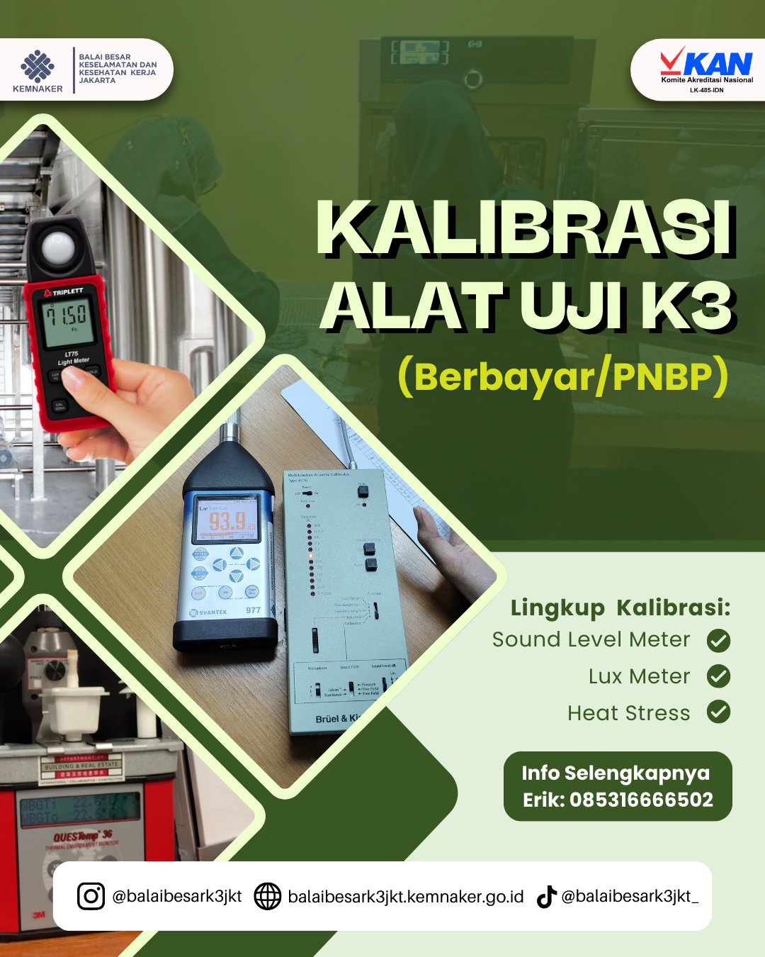 Pelayanan Kalibrasi Alat Uji K3 Berbayar