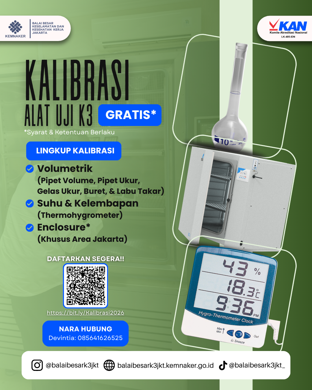 Pelayanan Kalibrasi Alat Uji K3 Gratis