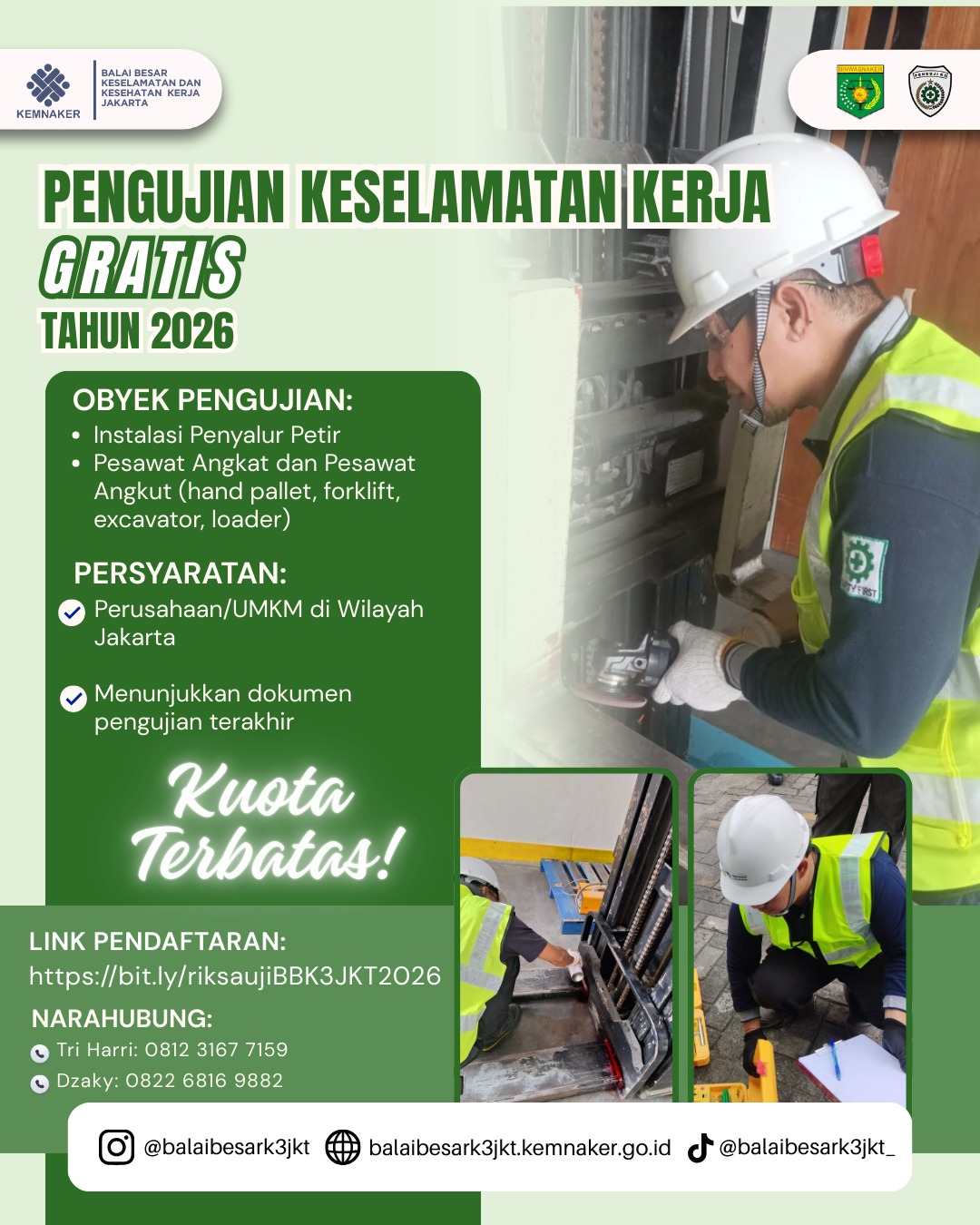 Pengujian K3 Gratis Tahun 2026